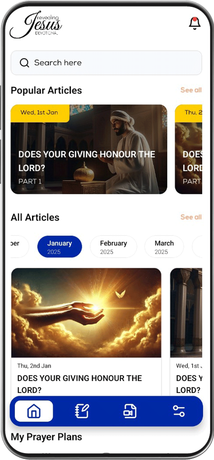 Revealing Jesus app interface